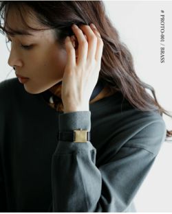 _TOKI_ トキ リザードレザー ブラス 角型時計オマージュ