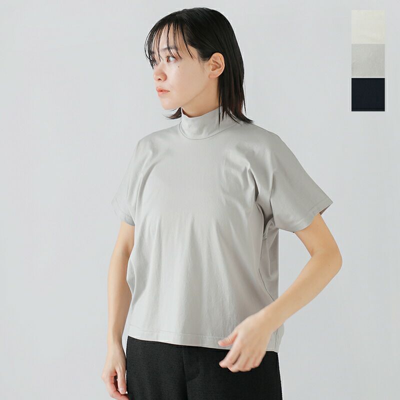 nooy ヌーイ スーピマコットン 天竺 ロールカラー Tシャツ nts24s04-mn