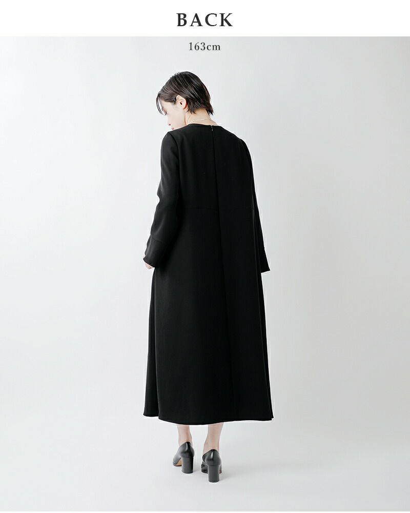 クーポン対象】kaene カエン ウォッシャブル Aライン ロングスリーブ 