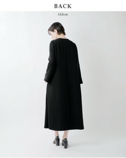 kaene カエン ウォッシャブル Aライン ロングスリーブ ワンピース