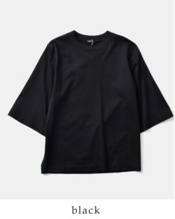 LOEFF ロエフ スビンコットン 天竺 5分袖 クルーネック Tシャツ