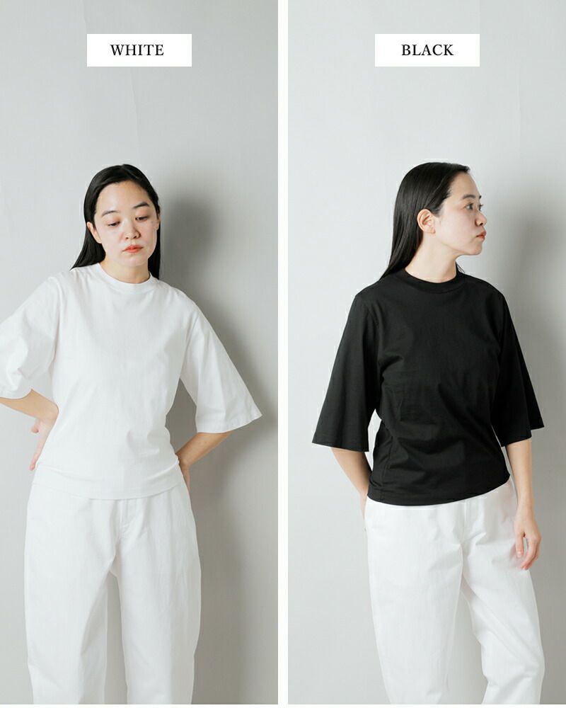 UNITED ARROWS｜<LOEFF>スビンコットン 5分袖 クルーネックT