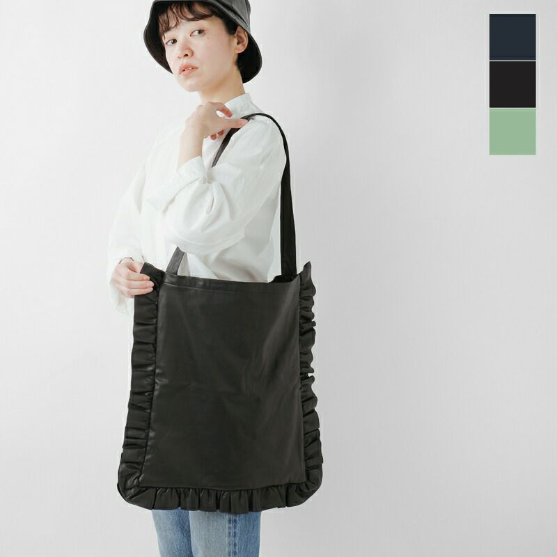 クーポン対象】Sisii シシ レザー フリル トート バッグ “frill tote ...