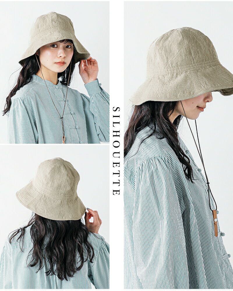 Nine Tailor ナインテイラー ベルギーリネン ハット “Canna Hat” n 