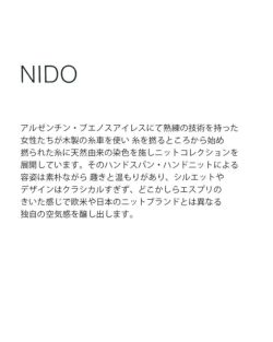 NIDO ニド/コットン 織り目加工 ニット Tシャツ