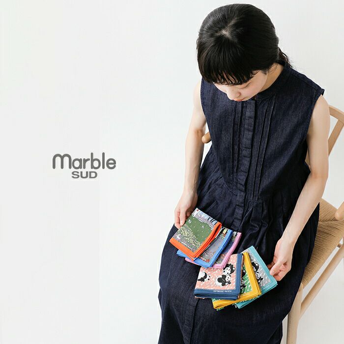 ゆうパケット選択可】marble SUD マーブルシュッド プリント ハンカチ