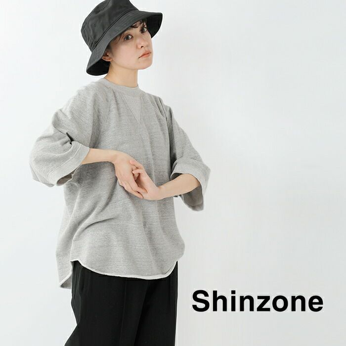 Shinzone シンゾーン ハーフスリーブ ダブルガゼット プルオーバー 