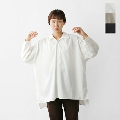 MidiUmi ミディウミ コットン ストライプ ギャザー シャツ 3
