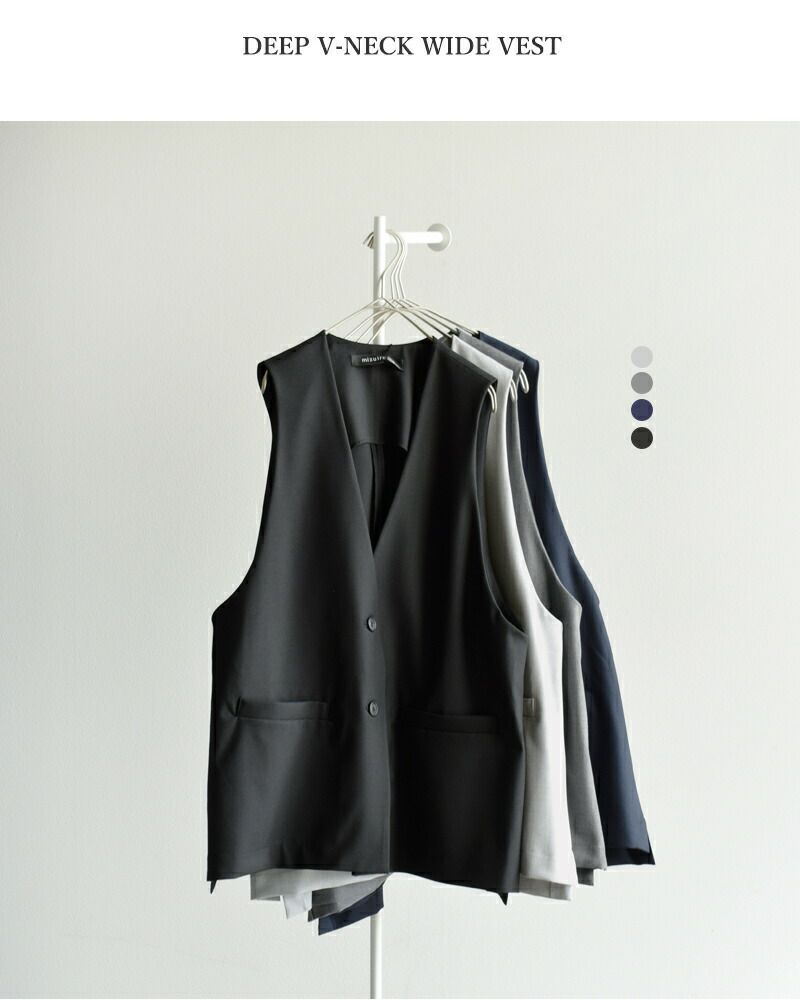 mizuiro ind ミズイロインド ディープ Vネック ワイド ベスト 3-230108