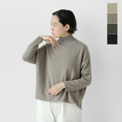 evameva エヴァムエヴァ カシミヤブレンド タートルニット グレージュ