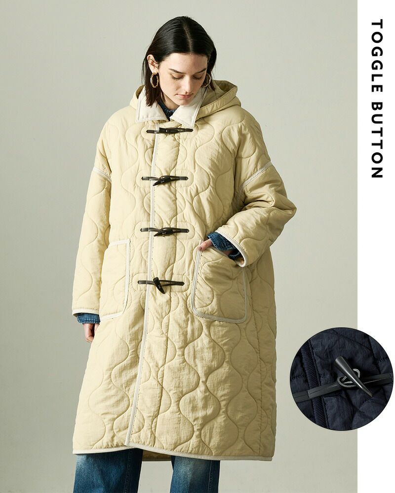 kha:ki カーキ ミリタリー キルト ダッフルコート “MIL QUILT DUFFLE COAT” mil23fjk3209-mn  2024aw新作 レディース | Piu di aranciato(ピウディアランチェート)