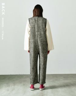 kha:ki カーキ ルーズ ツイード ジャンプスーツ “TWEED OVERALLS” mil24fpt3215-kk 2024aw新作  レディース【サイズ交換初回無料】 | Piu di aranciato(ピウディアランチェート)