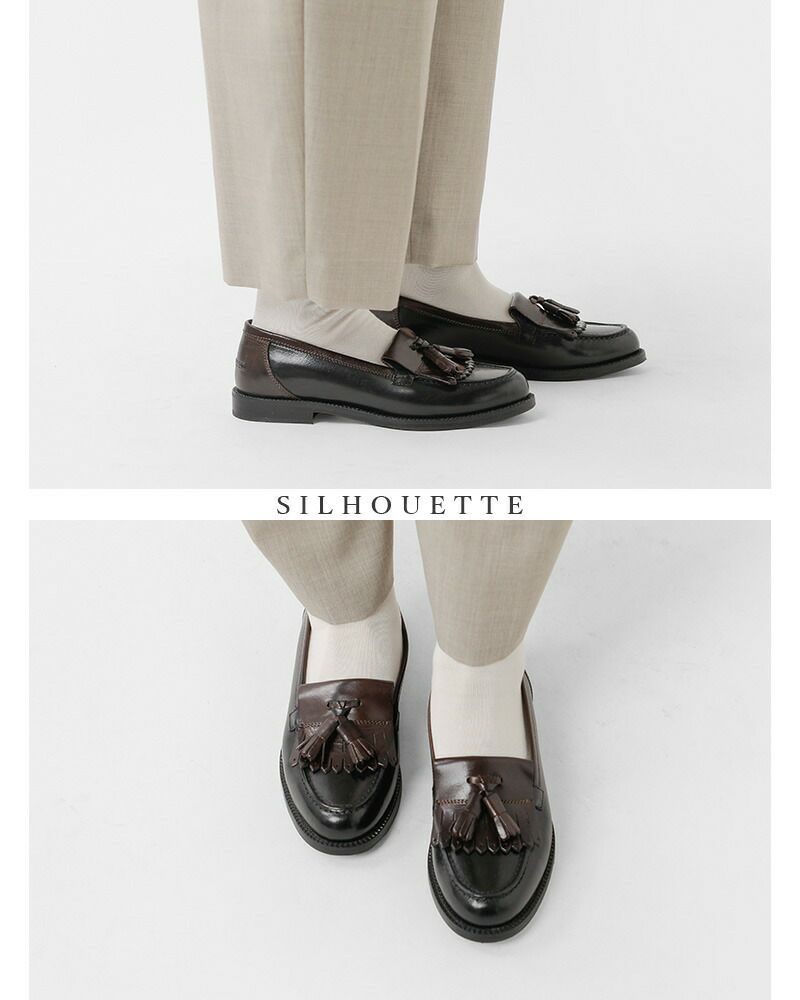 DIEGO BELLINI ディエゴベリーニ バッファローレザー タッセル コンビカラー ローファー “TASSEL LOAFER” 651f-mn  レディース【サイズ交換初回無料】＊＊ | Piu di aranciato(ピウディアランチェート)