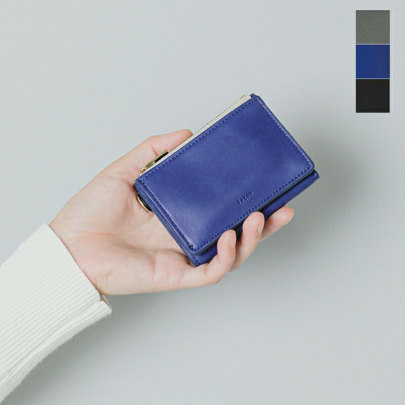 texnh テクネ フレンチ ラム レザー 三つ折り ミニ ウォレット “MINI  