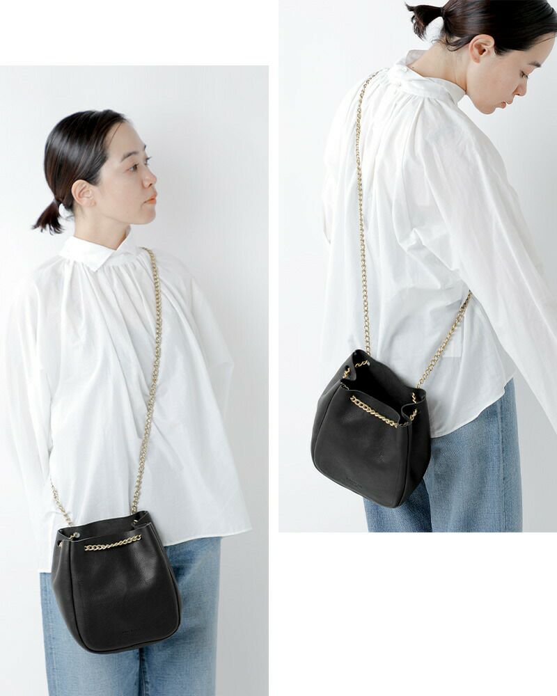 Mimi ミミ ソフト グレイニー ベジタブル タンニンレザー チェーン