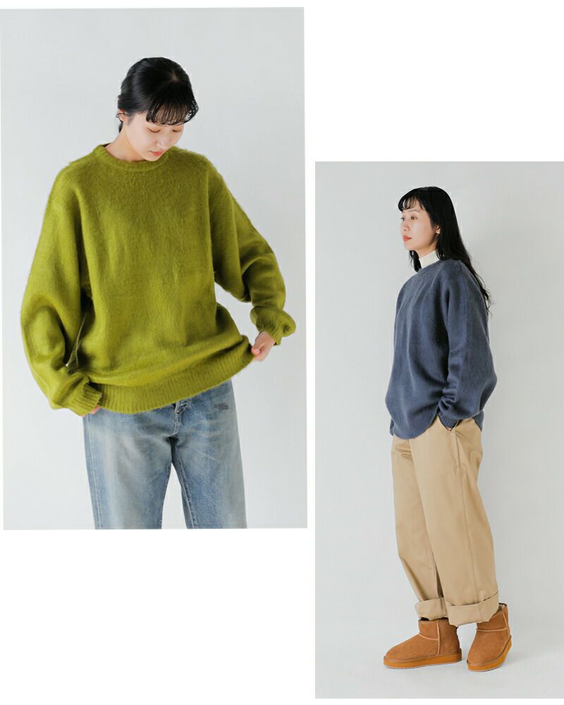 30%OFF】TOWN CRAFT タウンクラフト ソリッド シャギー カラー クルー