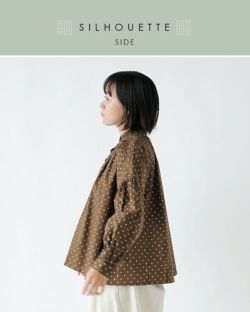 50%OFF】SOIL ソイル 40Sポプリン ドット プリント フリル カラー