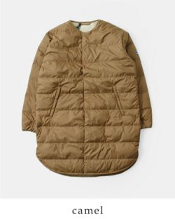 ORCIVAL オーチバル ライトダウン ノーカラー ロング コート or