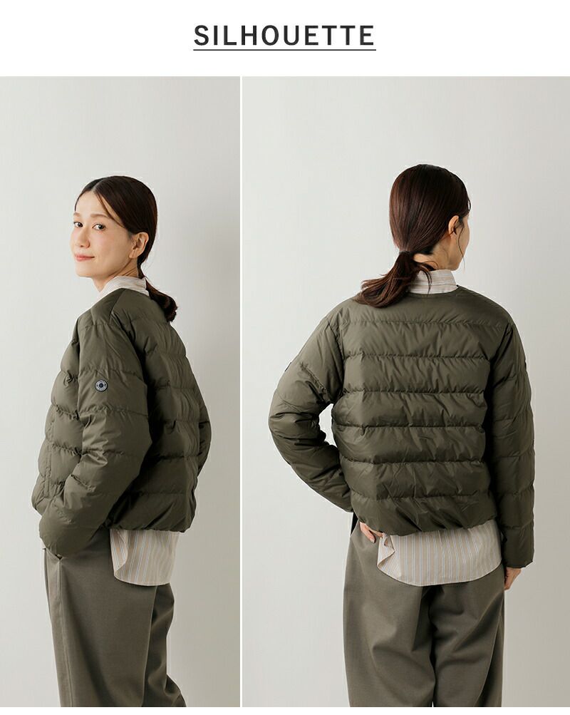 ORCIVAL オーチバル ライトダウン ノーカラー ショート ブルゾン or