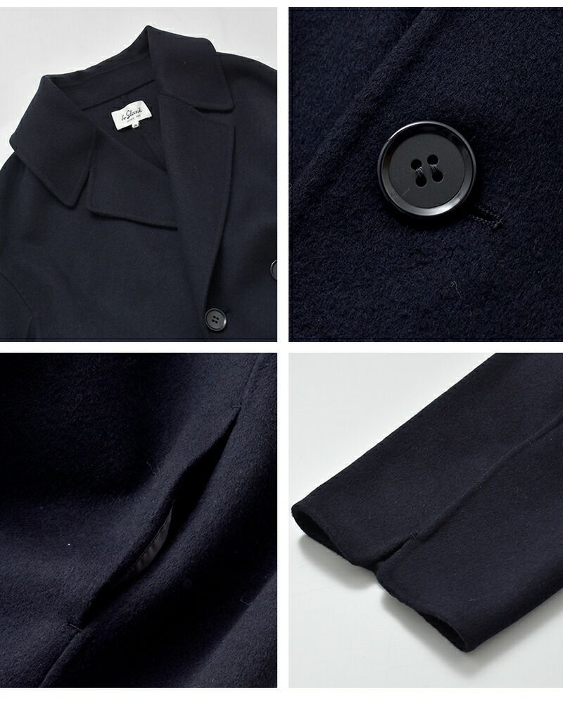 美品✨銀座英國屋 アンゴラ ラムウール シングルコート シルク チャコールグレー 20%OFF】Le Glazik ルグラジック ラムウール ダブルブレステッド