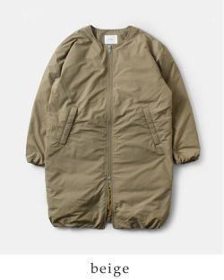 ☆】【30%OFF】miffew ミフュー コクーン ノーカラー ダウン コート