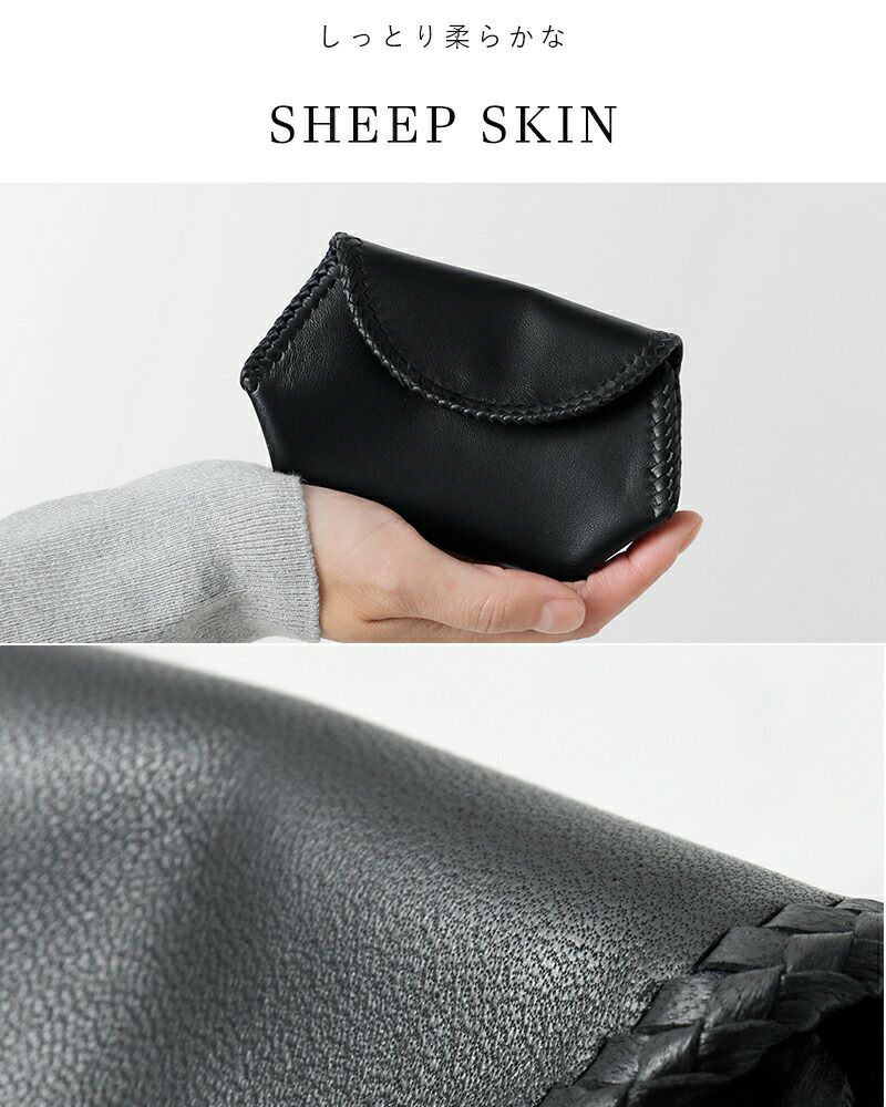 Aeta アエタ シープレザー スモールポーチ “SMALL POUCH” sh24-tr 