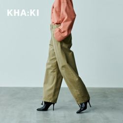 ☆】【30%OFF】kha:ki カーキ ソフトブラッシュド コットン ツイル