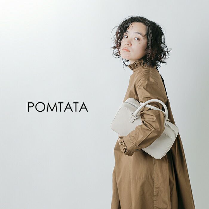 POMTATA ポンタタ レザー スクエア ハンドバッグ “NIMY HAND BAG