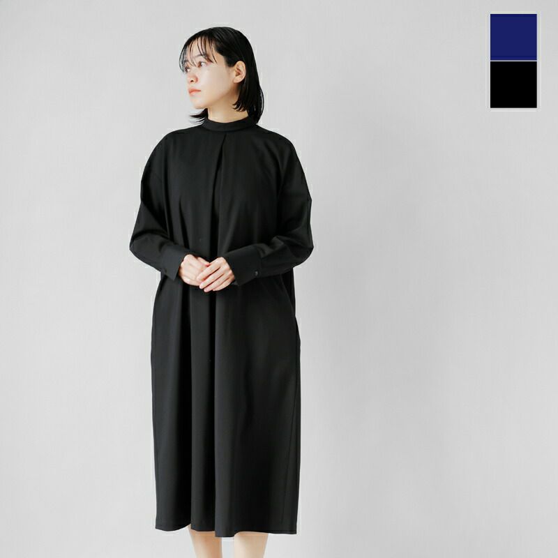 nooy ヌーイ ブークレ ジャガード ブラック ベル ワンピース fop01-fn  