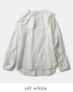 ☆】【40%OFF】whyto ホワイト アシンメトリー カラー ブラウス “ASYMMETRY COLLAR BLOUSE”  wht23fbl4033-ms レディース | Piu di aranciato(ピウディアランチェート)