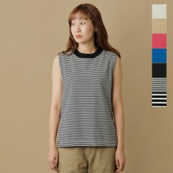 Johnbull ジョンブル ドライ コットン ノースリーブ ニット Tシャツ ...