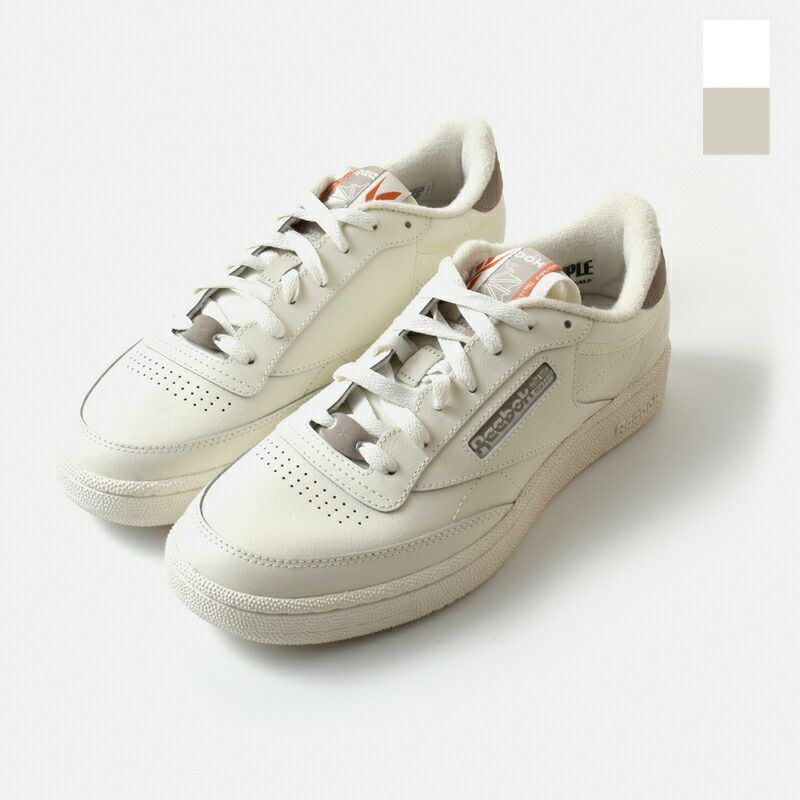 Reebok リーボック ガーメントレザー ローカット スニーカー “CLUB C 