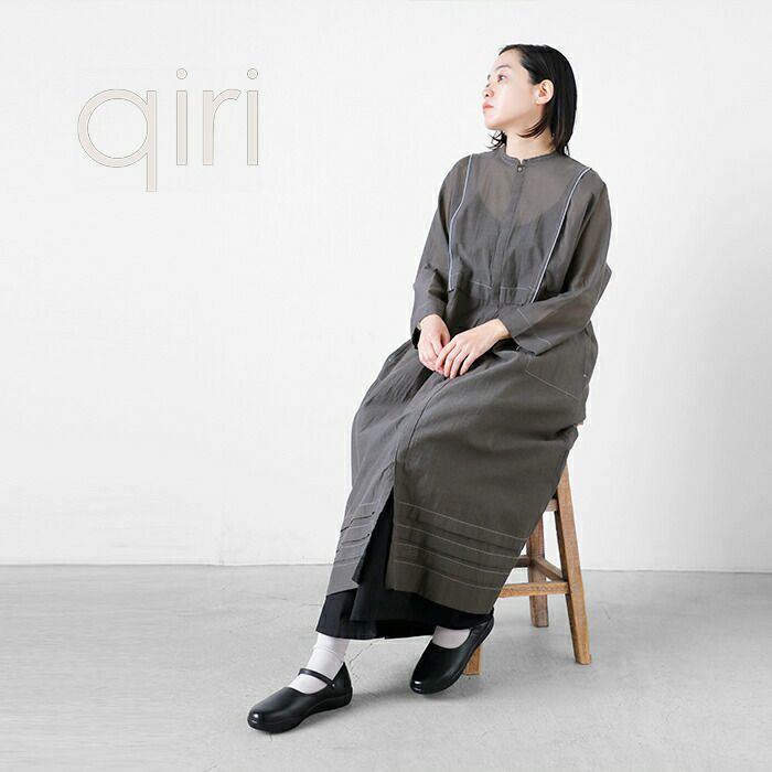 qiri キリ コットン ベール ピンタック ワンピース “veil pin tuck one