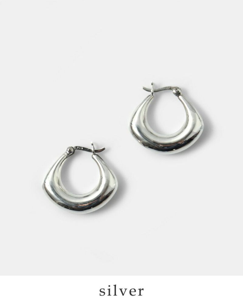 aura オーラ シルバー925 ドロップ フープ ピアス “drop hoop