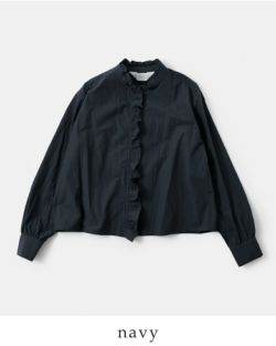 MidiUmi ミディウミ コットン フリル シャツ “frill short shirt” 1