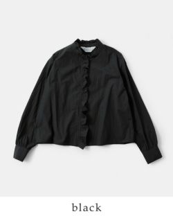 クーポン対象】MidiUmi ミディウミ コットン フリル シャツ