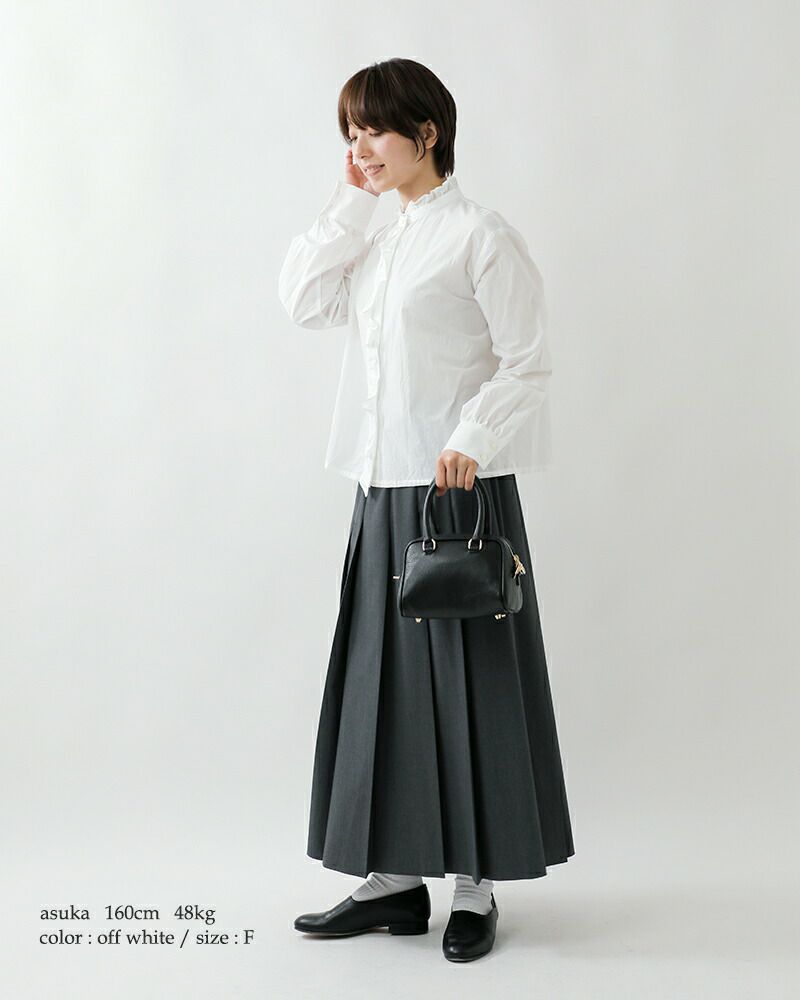 MidiUmi ミディウミ コットン フリル シャツ “frill short shirt MidiUmi ミディウミ コットン フリル シャツ “frill short shirt