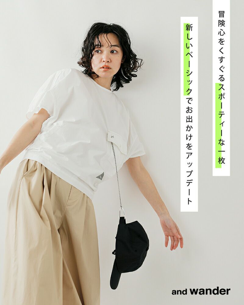 and wander (アンドワンダー) CORDURA typewriter SS pullover