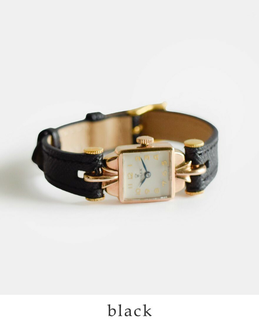 ROLEX ロレックス カウレザー ベルト ヴィンテージ ウォッチ ks-856-rf