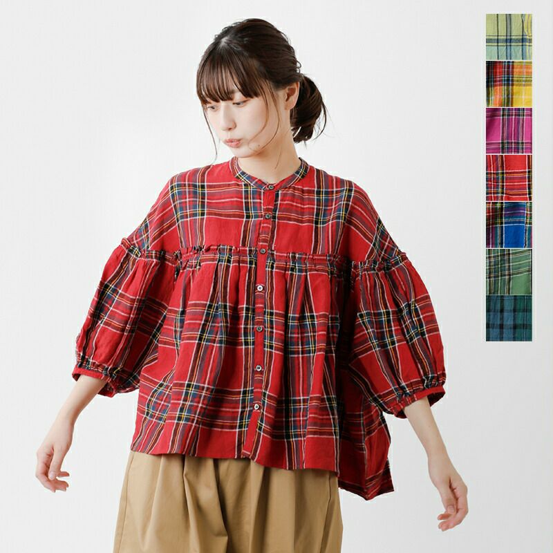 universal tissu ユニヴァーサルティシュ 東炊き リネン タータン 
