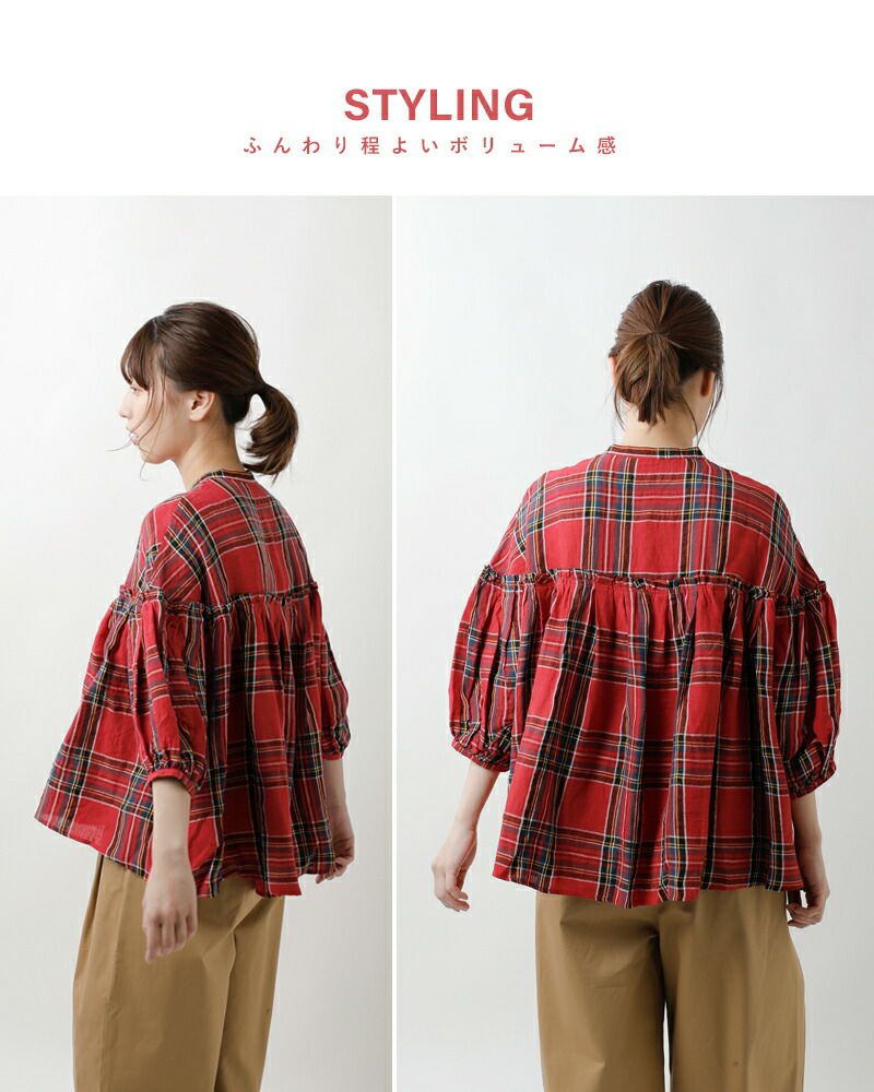 TISSU ユニバーサルティシュ 東炊きリネンタックシャツ