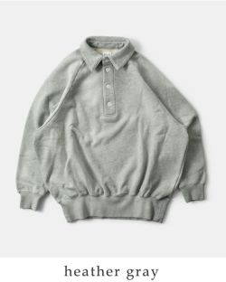 RHODOLIRION ロドリリオン , コットン ロングスリーブ ヴィンテージ ポロ スウェットシャツ “Polo Sweatshirt”  or773-mn 2024ss新作 レディース