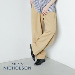 STUDIO NICHOLSON スタジオ ニコルソン ダブル フロントプリーツ 