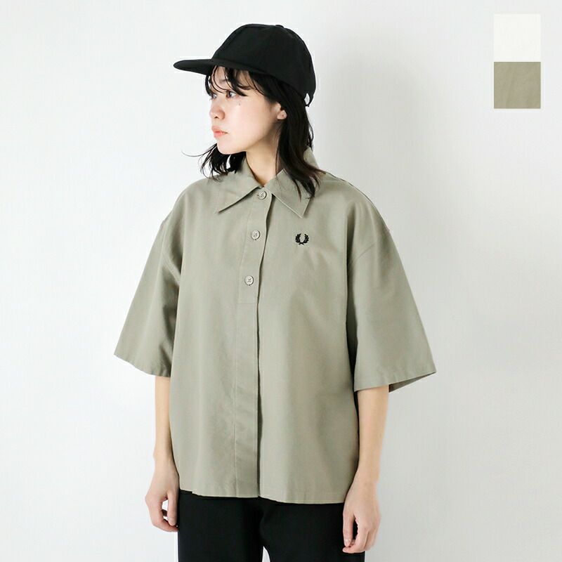 FRED PERRY フレッド ペリー コットン ビッグカラー シャツ “Placket