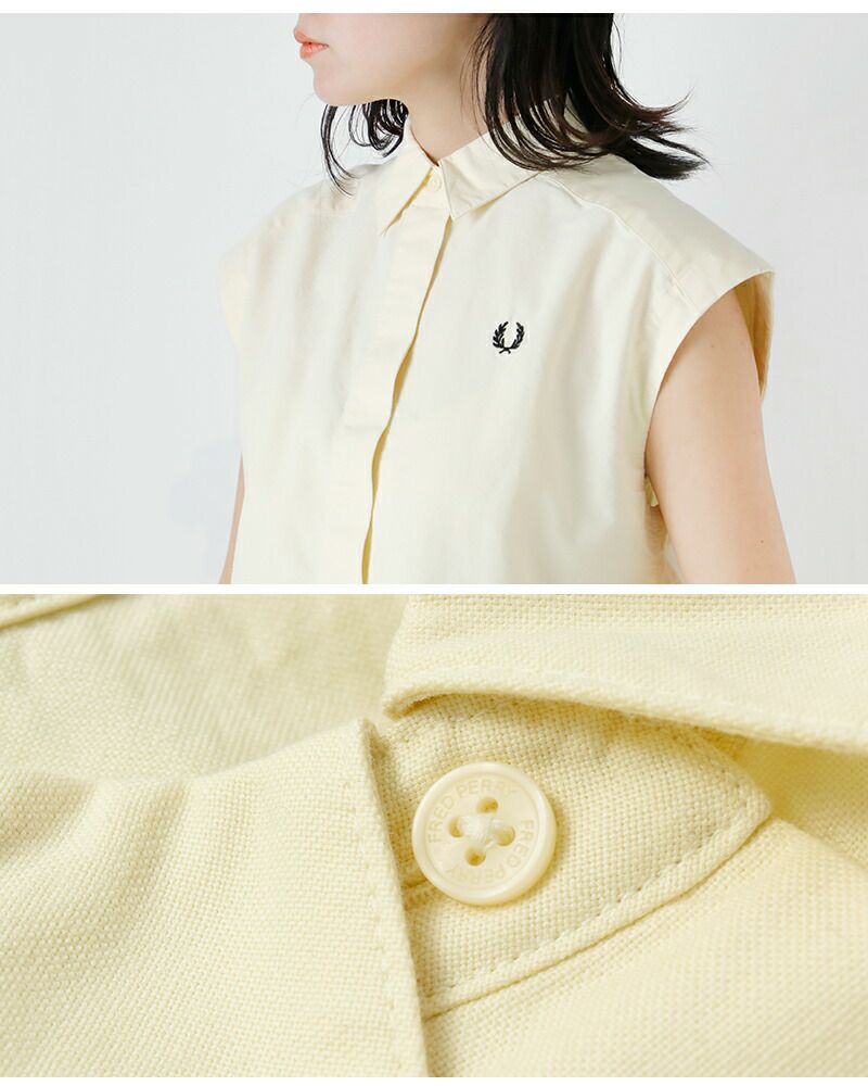 FRED PERRY フレッド ペリー コットン スリーブレス シャツ 