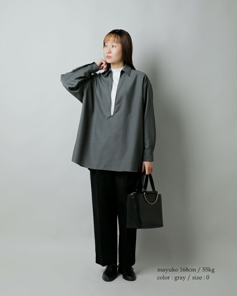 graphpaper グラフペーパー ウール スキッパー シャツ “Wool Cupro