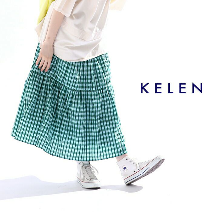 kelen ケレン コットン ストレッチクロス ティアード デザイン 