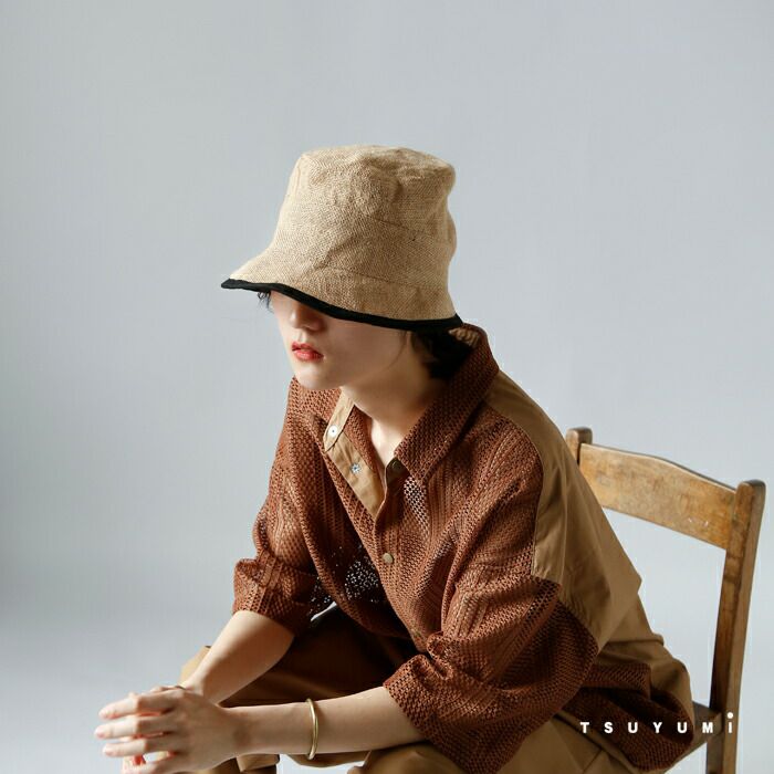 TSUYUMI(ツユミ)   ウォッシュド ジュート バケット ハット 40%OFF】TSUYUMI ツユミ ウォッシュド ジュート ハット 3203