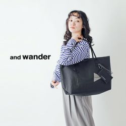 and wander アンドワンダー 防水 トートバッグ “PE/CO tote bag