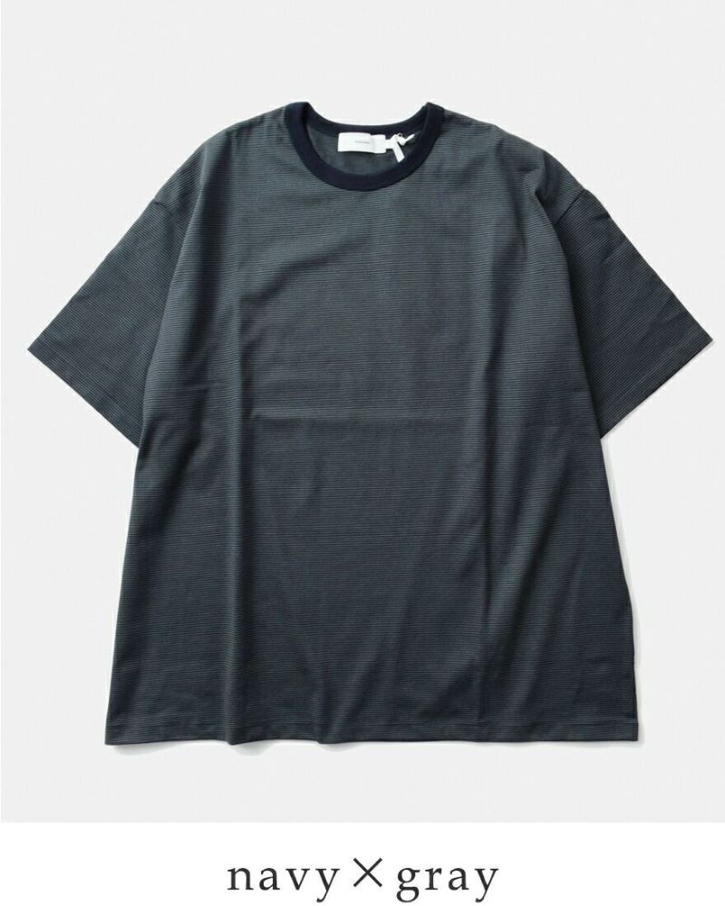 graphpaper グラフペーパー コットン ボーダー ショートスリーブ Tシャツ “Narrow Border S/S Tee”  gu241-70116b-ms レディース | Piu di aranciato(ピウディアランチェート)